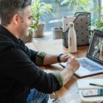 Man working on a computer
