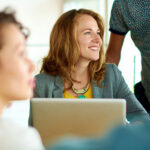 Woman talking in a business meeting